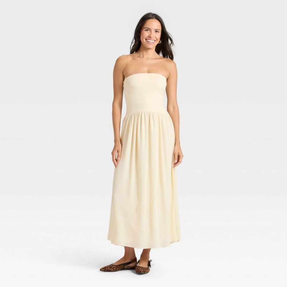 Open Box - A New Day - Women's Maxi Dress - A New Day Cream M Cream